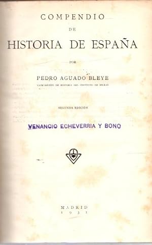 Image du vendeur pour Compendio de historia de Espaa. Tomo I . mis en vente par Librera Astarloa