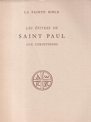 Bild des Verkufers fr Les epitres de Saint Paul aux corinthiens zum Verkauf von Librodifaccia