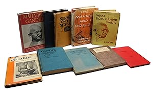 Private collection of ten early biographies and works supporting Gandhi.