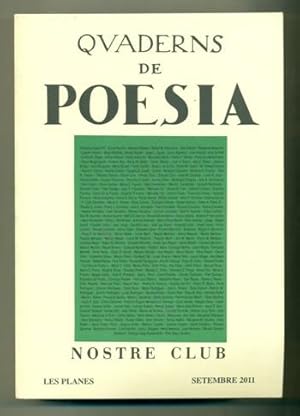 Imagen del vendedor de QUADERNS DE POESIA. Les Planes setembre 2011 a la venta por Ducable Libros