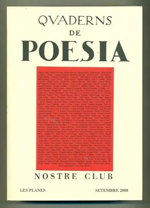 Imagen del vendedor de QUADERNS DE POESIA. Les Planes setembre 2008 a la venta por Ducable Libros