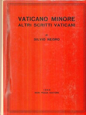 Bild des Verkufers fr Vaticano minore altri scritti vaticani zum Verkauf von Librodifaccia