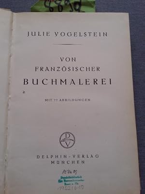 Von Franzoesischer Buchmalerei .