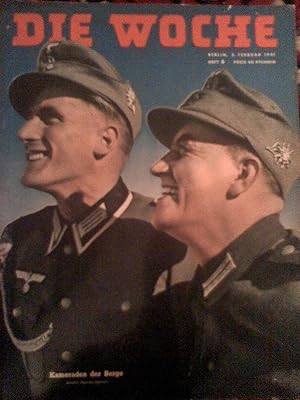 Zeitschrift : Die Woche Ausgabe Februar 1941 Cover farbige Fotografie zweier Gebirgsjäger