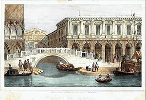 Ponte dei Sospiri [Seufzerbrücke]. Orig.-Aquatinta-Radierung,