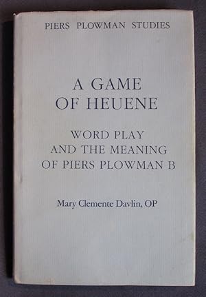 Imagen del vendedor de A Game of Heuene: Word Play and the Meaning of Piers Plowman B a la venta por C L Hawley (PBFA)