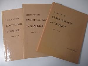 Bild des Verkufers fr Census of the Exact Sciences in Sanskrit. Series A., Vol. 1 - 3 (3 Bnde) zum Verkauf von Antiquariat Bookfarm