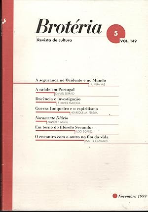 BROTÉRIA - Revista de Cultura. nº 5 - Vol. 149. Novembro de 1999