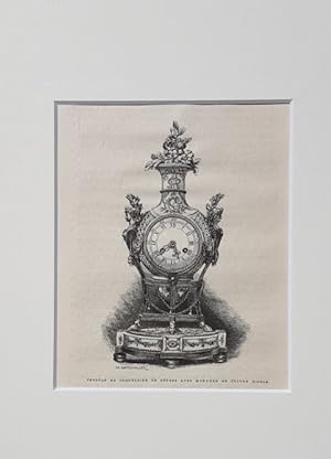 Pendule en Porcelaine de Sèvres avec Monture de Cuivre Ciselé. - (Stich aus: Gazette des Beaux-Ar...