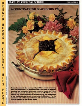 McCall's Cooking School Recipe Card: Pies, Pastry 33 - Fresh Blackberry Pie : Replacement McCall'...