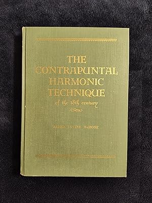 Seller image for THE CONTRAPUNTAL HARMONIC TECHNIQUE OF THE 18TH CENTURY for sale by JB's Book Vault