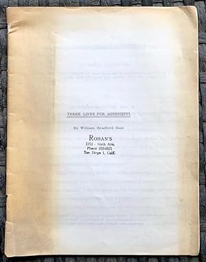 Image du vendeur pour Three Lives For Mississippi (Chapter 1), a pre-publication copy mis en vente par Randall's Books