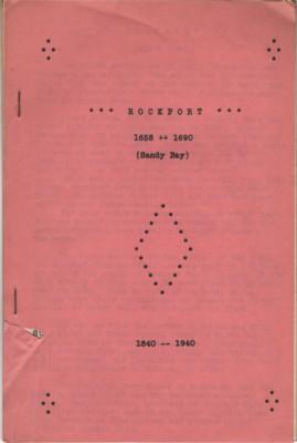 ROCKPORT 1658 ++ 1690 (Sandy Bay) 1840-1940