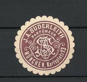 Seller image for Prge-Reklamemarke Parfmeur J. A. Suderleith, Mnchen, Karlsplatz 13, Firmensiegel for sale by Bartko-Reher