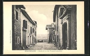 Carte postale Beaurepaire, Partie de la rue Francais autrefois