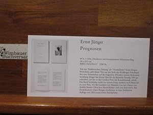 Seller image for Original Subskriptionseinladung Prognosen. Ernst Jnger. Bernd Klser for sale by Antiquariat im Kaiserviertel | Wimbauer Buchversand