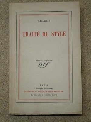 Image du vendeur pour Trait du style. mis en vente par Librairie Diogne SARL