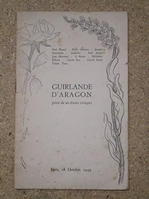 Image du vendeur pour Guirlande d'Aragon priv de ses droits civiques. mis en vente par Librairie Diogne SARL