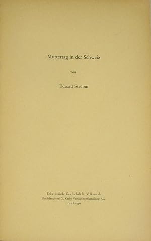 Bild des Verkufers fr Muttertag in der Schweiz, zum Verkauf von Versandantiquariat Hbald