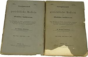 Bild des Verkufers fr Vierteljahresschrift fr gerichtliche Medicin und ffentliches Sanittswesen. Neue Folge. 43. Band. Hefte 1 und 2., zum Verkauf von Versandantiquariat Hbald