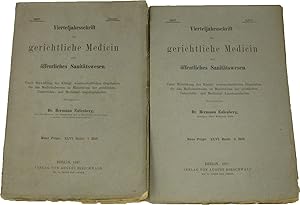 Bild des Verkufers fr Vierteljahresschrift fr gerichtliche Medicin und ffentliches Sanittswesen. Neue Folge. 46. Band. Hefte 1 und 2., zum Verkauf von Versandantiquariat Hbald