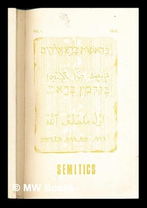 Immagine del venditore per Semitics; vol. I: 1970 venduto da MW Books