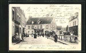 Carte postale Nogent-le-Roi, La Place des Harengs