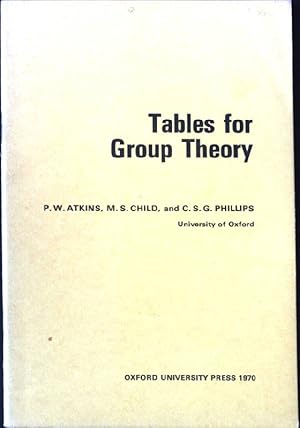 Bild des Verkufers fr Tables for Group Theory. zum Verkauf von books4less (Versandantiquariat Petra Gros GmbH & Co. KG)