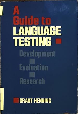 Seller image for A guide to language testing: development, evaluation, research. for sale by books4less (Versandantiquariat Petra Gros GmbH & Co. KG)