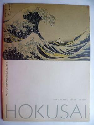 Neun Farbholzschnitte von Hokusai. Farbigev Gemäldewiedergaben.