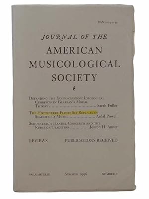 Seller image for Journal of the American Musicological Society: Vol. 49, No. 2, Summer 1996 for sale by Yesterday's Muse, ABAA, ILAB, IOBA