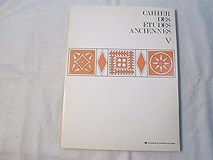 Cahier des Études Anciennes V.