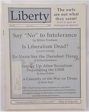 Image du vendeur pour Liberty Vol. 4 No. 6 (July 1991) (Libertarian Magazine) mis en vente par Bloomsbury Books