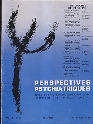 Immagine del venditore per Perspectives Psychiatriques. - Tome I - N 85 - 20 Anne venduto da PRISCA