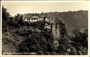 Bild des Verkufers fr Ansichtskarte / Postkarte Bad Herrenalb im Schwarzwald, Pension Schne Aussicht - Besitzer: L. Waidner zum Verkauf von akpool GmbH