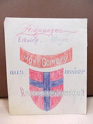 14 private Skizzenblätter aus dem Kriegsgefangenenlager Edingen (Enghien,Belgien), Juli 1945 ( pr...