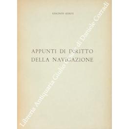 Bild des Verkufers fr Appunti di diritto della navigazione zum Verkauf von Libreria Antiquaria Giulio Cesare di Daniele Corradi