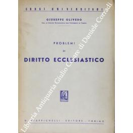 Immagine del venditore per Problemi di diritto ecclesiastico venduto da Libreria Antiquaria Giulio Cesare di Daniele Corradi