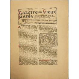 Bild des Verkufers fr Gazette du vieux Paris redige par une societe d'ecrivains des Annales politiques et litteraires. N. 1-12 zum Verkauf von Libreria Antiquaria Giulio Cesare di Daniele Corradi