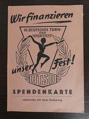 Spendenkarte. Wir finanzieren unser Fest ! III. Deutsches Turn- und Sportfest 1959. Verbunden mit...