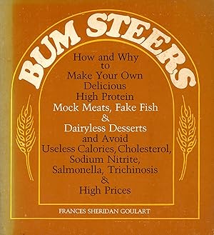 Image du vendeur pour Bum Steers: How and Why to Make Your Own Delicious High Protein Mock Meats, Fake Fish, & Dairyless Desserts and Avoid Useless Calories, Cholesterol, Sodium Nitrite, Salmonella, Trichinosis & High Prices mis en vente par Bagatelle Books, IOBA