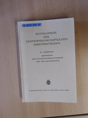 Seller image for Methoden der Geschichtswissenschaft und der Archologie. Enzyklopdie der geisteswissenschaftlichen Arbeitsmethoden. for sale by avelibro OHG