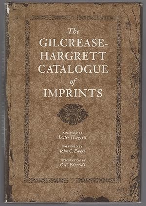 Imagen del vendedor de The Gilcrease-Hargrett Catalogue of Imprints a la venta por Between the Covers-Rare Books, Inc. ABAA