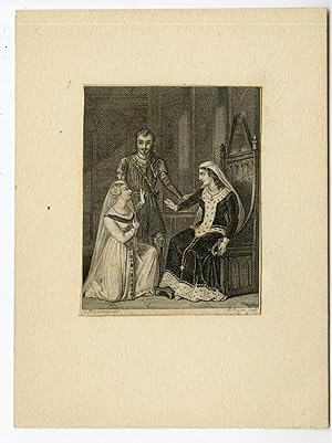 Antique Print-BEGGING FOR LOVE-QUEEN-Kruseman-Velijn-1822