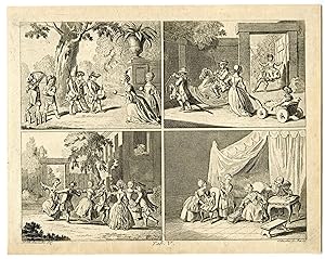 Antique Print-CHILDREN PLAY-GAME-Chodowiecki-Basedow-1770