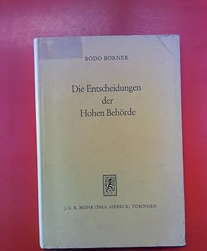 Bild des Verkufers fr Die Entscheidungen der Hohen Behrde. Eine Studie zum supranationalen Verwaltungsproze. zum Verkauf von biblion2