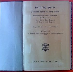 Bild des Verkufers fr Heinrich Heine smtliche Werke in zwlf Teilen. ELFTER TEIL: Die romantische Schule - Ludwig Brne - Shakespeares Mdchen und Frauen zum Verkauf von biblion2