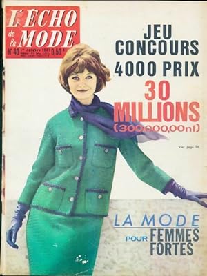 L'écho de la mode 1961 n°40 - Collectif