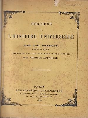 Bild des Verkufers fr Sur l'histoire universelle zum Verkauf von Librodifaccia