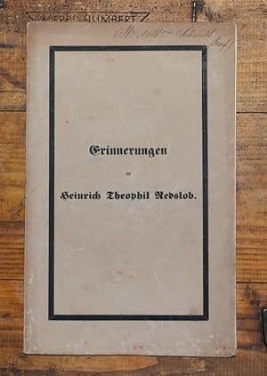 Erinnerungen an Heinrich Theophil Redslob.